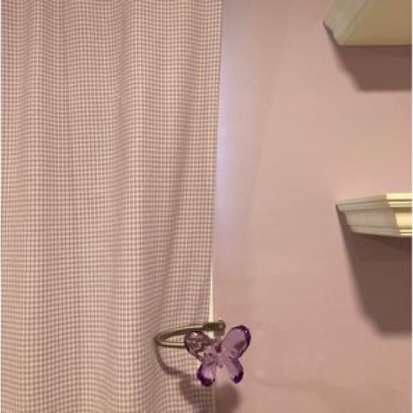 Pottery Barn Kids Butterfly Tiebacks  & End Caps for Curtains & Rod - Picture 3 of 4